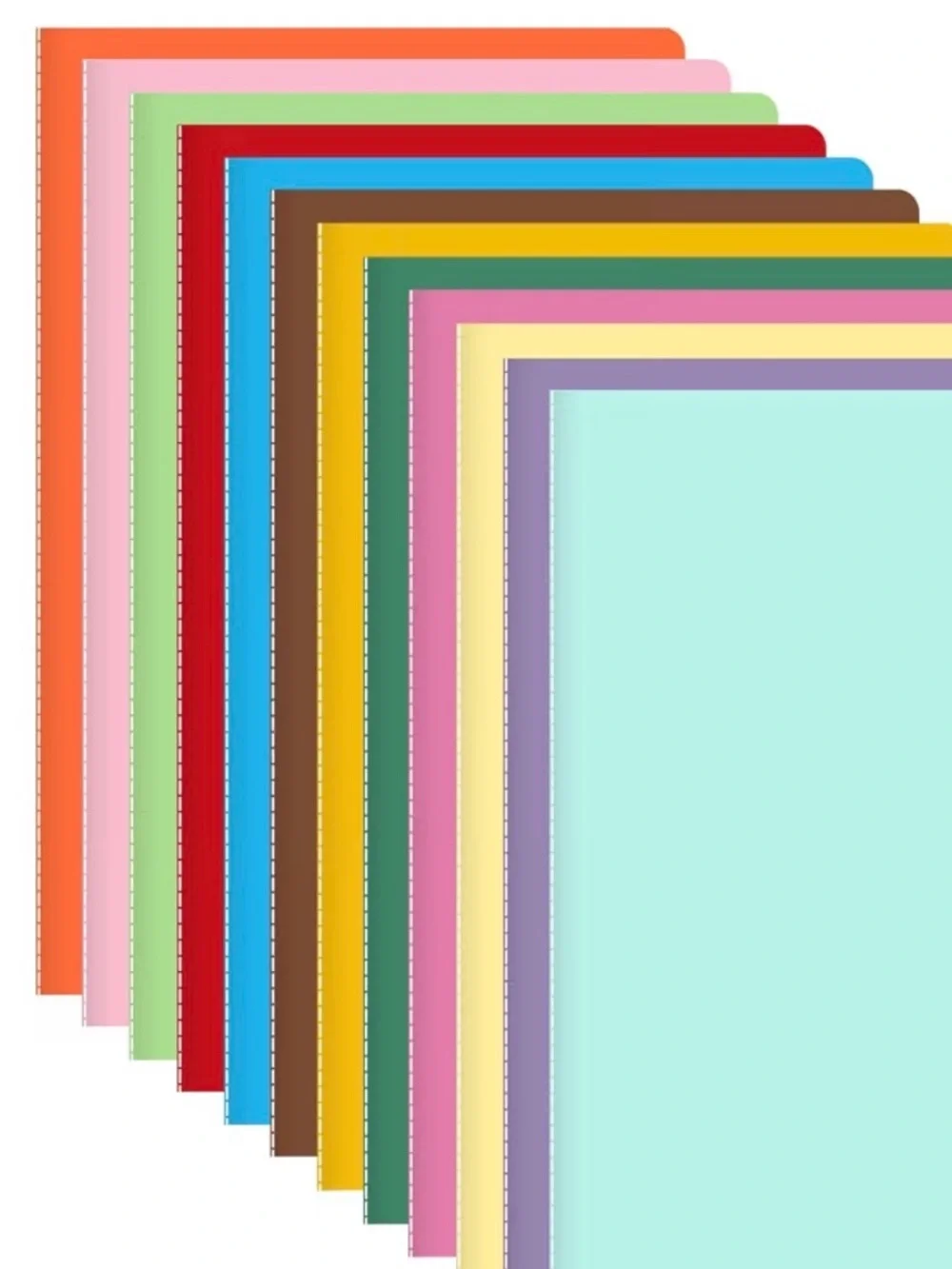 Blank sketchpads. Stitched seam NO Bleed Through. 9 Colors. 8.3” x 5.5”